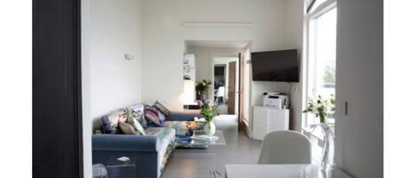 Open Plan Living Room / Kitchen + Balcony, Smart TV, Printer (First Floor of Duplex)
