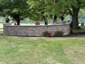 New fire pit area