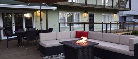 Enjoy the large outdoor space with an ice cold beverage