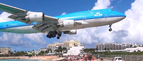 The iconic St. Maarten  Landing just 100 meters away from the property.