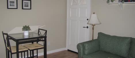 Living room with dining area.