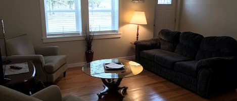 From dining room to living room front door entrance complete with SMARTV!