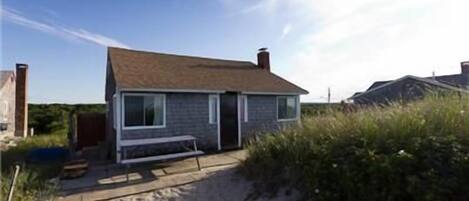 view of cottage from beach 