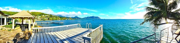 A rare oceanfront property on the water
