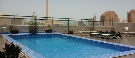 Open pool at the roof top for a beautiful experience of swimming  