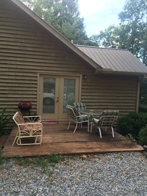 Deck outside kitchen now 12’ x 28’