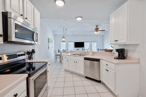 Fully stocked kitchen 