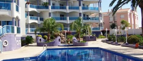 Water, Building, Property, Sky, Plant, Azure, Blue, Swimming Pool, Window, Tree