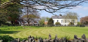 View back up towards the house