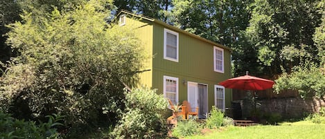 Our garden and the carriage house