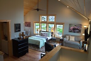 Spacious open concept studio.