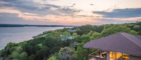 Breathtaking lake views from the deck above Canyon Lake