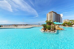 Lagoon Pool is Gulf Front