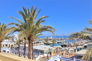 Beautiful views to the marina from the terrace of this property