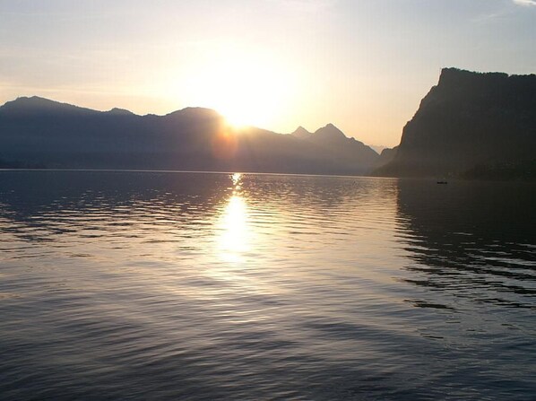 Phantastic view onto the lake and the mountains