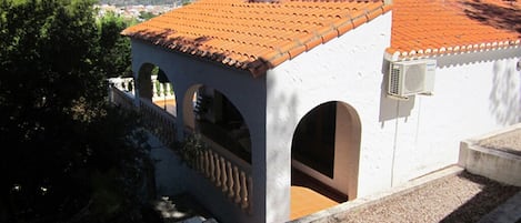 Villa viewed from the road