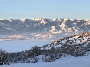 backyard views of all three ski resorts