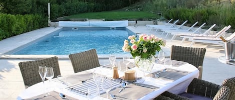 Dining by the Pool