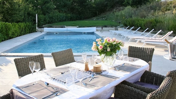 Dining by the Pool