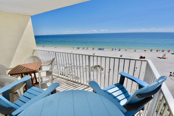 Corner Unit Balcony View of Gulf