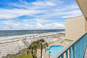 Surf Side Shores 1402 Balcony with Pool & Gulf views