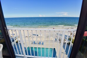 Balcony View of Gulf and Swimming Pool