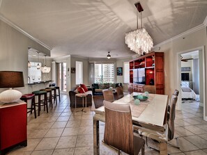 Open floor plan is great for family interaction.