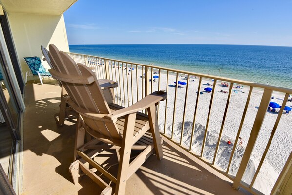 Corner Unit Balcony View of Gulf