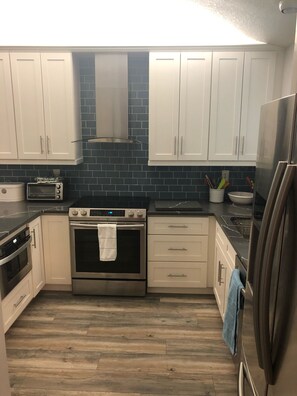 The kitchen.  Remodeled in 2019.