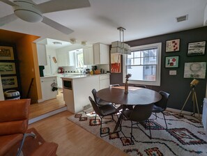 Dining area off of kitchen and TV room