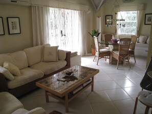 Beach Theme in Living Room & Dining Area