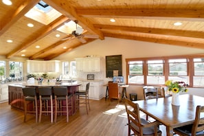 Looking toward kitchen and bar
