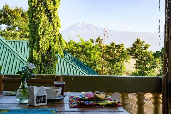 Mountain Kilimanjaro View from our restaurant.