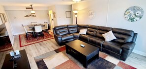 Living Room and Dining Area.