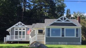 Main Cottage as taken from beach/south. Guest suite is the wing to the left.