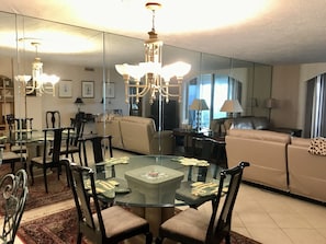 Dining and living room