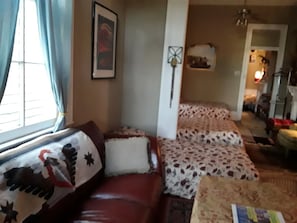 The front room, looking into the middle bedroom.