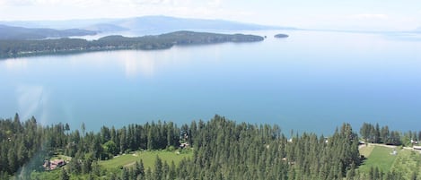 Finley point and skidoo bay aerial photo.