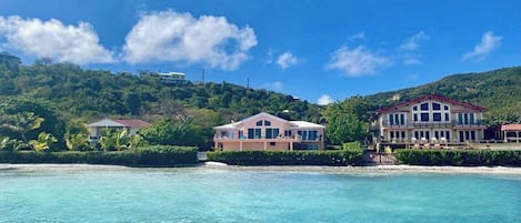 The view from your deck overlooks Coral Bay & the British Virgin Islands in the distance