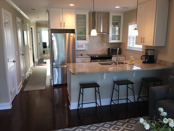 Newly renovated kitchen with new appliances