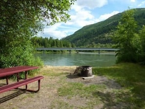 Nearby campsite on the Kootenai R. and overlooking the mouth of the Fisher R.