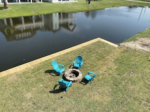 New fire pit in the back yard.
