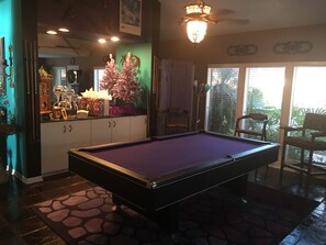 Purple pool table