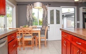 Newly decorated dining room.