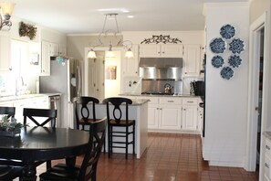 Gourmet kitchen with gas stove and double oven