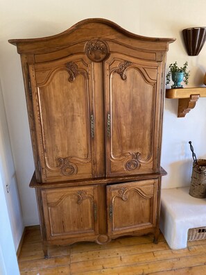 Armoire in dining room