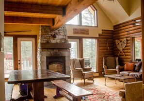 Dining room/ Living room shot to the exterior deck. 