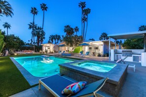 Pool And Spa At Night