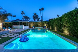 Pool And Spa At Night