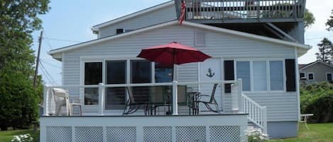 New Front Deck and Glass doors Off of Great Room with spectacular ocean views